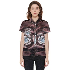 Flower Fractal Art Cool Petal Abstract Short Sleeve Pocket Shirt by uniart180623