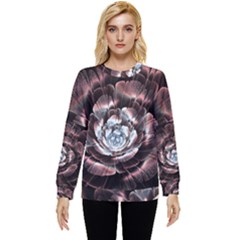 Flower Fractal Art Cool Petal Abstract Hidden Pocket Sweatshirt by uniart180623