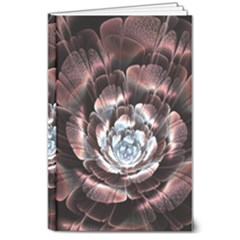 Flower Fractal Art Cool Petal Abstract 8  X 10  Hardcover Notebook