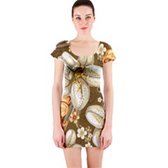 Flowers Pattern Floral Patterns Decorative Art Short Sleeve Bodycon Dress by uniart180623