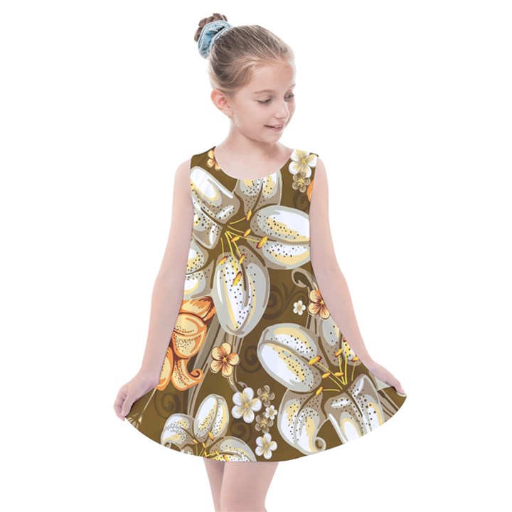 Flowers Pattern Floral Patterns Decorative Art Kids  Summer Dress