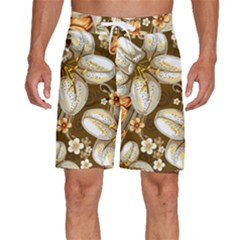 Flowers Pattern Floral Patterns Decorative Art Men s Beach Shorts