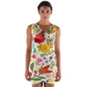 Colorful Flowers Pattern Abstract Patterns Floral Patterns Wrap Front Bodycon Dress View1