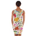 Colorful Flowers Pattern Abstract Patterns Floral Patterns Wrap Front Bodycon Dress View2