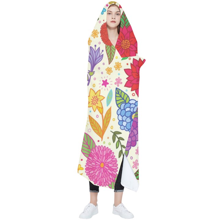 Colorful Flowers Pattern Abstract Patterns Floral Patterns Wearable Blanket