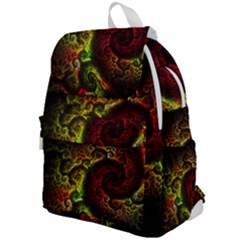 Green And Red Lights Wallpaper Fractal Digital Art Artwork Top Flap Backpack by uniart180623