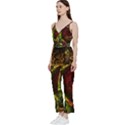 Green And Red Lights Wallpaper Fractal Digital Art Artwork V-Neck Camisole Jumpsuit View2