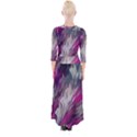 Colorful Artistic Pattern Design Quarter Sleeve Wrap Maxi Dress View2