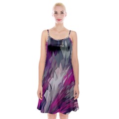 Colorful Artistic Pattern Design Spaghetti Strap Velvet Dress by uniart180623