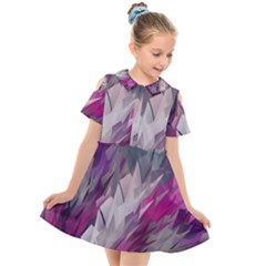 Colorful Artistic Pattern Design Kids  Short Sleeve Shirt Dress by uniart180623