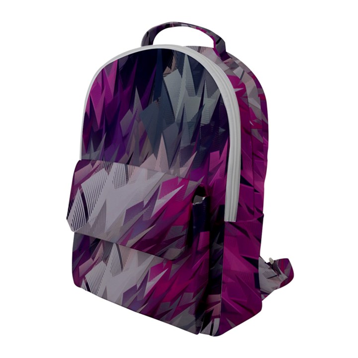 Colorful Artistic Pattern Design Flap Pocket Backpack (Large)