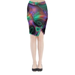 Circle Art 3d Artwork Graphics Vortex Colorful Digital Art Midi Wrap Pencil Skirt by uniart180623