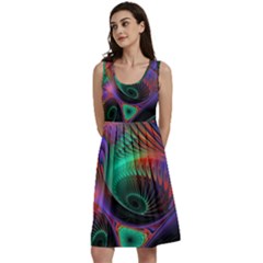 Circle Art 3d Artwork Graphics Vortex Colorful Digital Art Classic Skater Dress