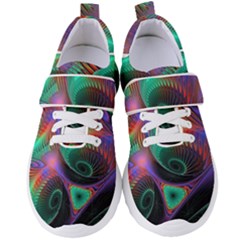 Circle Art 3d Artwork Graphics Vortex Colorful Digital Art Women s Velcro Strap Shoes by uniart180623