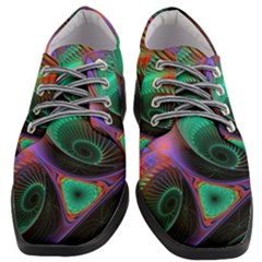 Circle Art 3d Artwork Graphics Vortex Colorful Digital Art Women Heeled Oxford Shoes by uniart180623