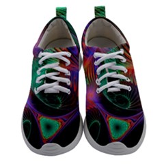 Circle Art 3d Artwork Graphics Vortex Colorful Digital Art Women Athletic Shoes by uniart180623