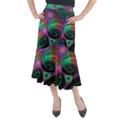 Circle Art 3d Artwork Graphics Vortex Colorful Digital Art Midi Mermaid Skirt by uniart180623