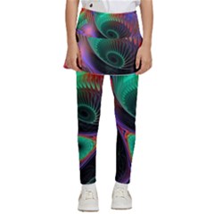 Circle Art 3d Artwork Graphics Vortex Colorful Digital Art Kids  Skirted Pants by uniart180623