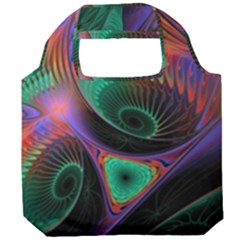 Circle Art 3d Artwork Graphics Vortex Colorful Digital Art Foldable Grocery Recycle Bag by uniart180623