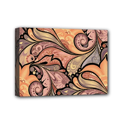 Colorful Paisley Background Artwork Paisley Patterns Mini Canvas 7  X 5  (stretched) by uniart180623