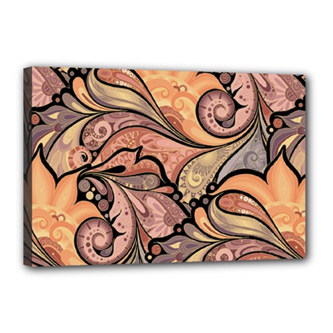 Colorful Paisley Background Artwork Paisley Patterns Canvas 18  X 12  (stretched) by uniart180623