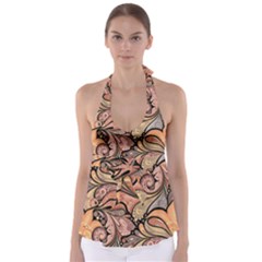 Colorful Paisley Background Artwork Paisley Patterns Babydoll Tankini Top by uniart180623