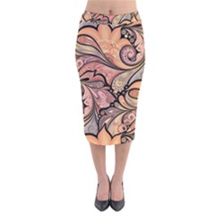 Colorful Paisley Background Artwork Paisley Patterns Velvet Midi Pencil Skirt by uniart180623