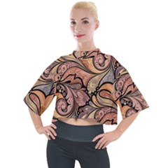 Colorful Paisley Background Artwork Paisley Patterns Mock Neck Tee