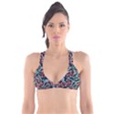 Leaves Leaf Pattern Patterns Colorfu Plunge Bikini Top View1