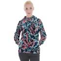 Leaves Leaf Pattern Patterns Colorfu Women s Hooded Pullover View1