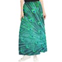 Green And Blue Peafowl Peacock Animal Color Brightly Colored Maxi Chiffon Skirt View1