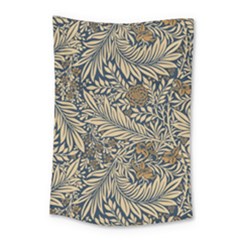 Brown Vintage Background Vintage Floral Pattern Brown Small Tapestry