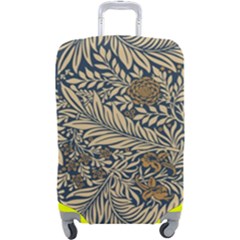 Brown Vintage Background Vintage Floral Pattern Brown Luggage Cover (large) by uniart180623