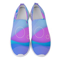 Colorful Blue Purple Wave Women s Slip On Sneakers by uniart180623