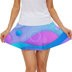 Colorful Blue Purple Wave Women s Skort