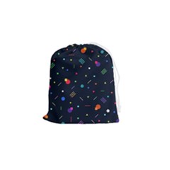 Abstract Minimalism Digital Art Abstract Drawstring Pouch (small) by uniart180623