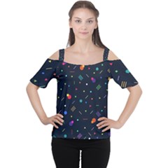 Abstract Minimalism Digital Art Abstract Cutout Shoulder Tee