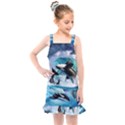 Orca Wave Water Underwater Sky Kids  Overall Dress View1