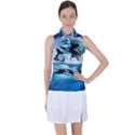 Orca Wave Water Underwater Sky Women s Sleeveless Polo Tee View1