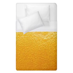 Texture Pattern Macro Glass Of Beer Foam White Yellow Duvet Cover (single Size) by uniart180623