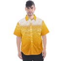 Texture Pattern Macro Glass Of Beer Foam White Yellow Men s Short Sleeve Shirt View1