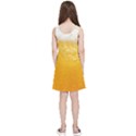 Texture Pattern Macro Glass Of Beer Foam White Yellow Kids  Lightweight Sleeveless Dress View2