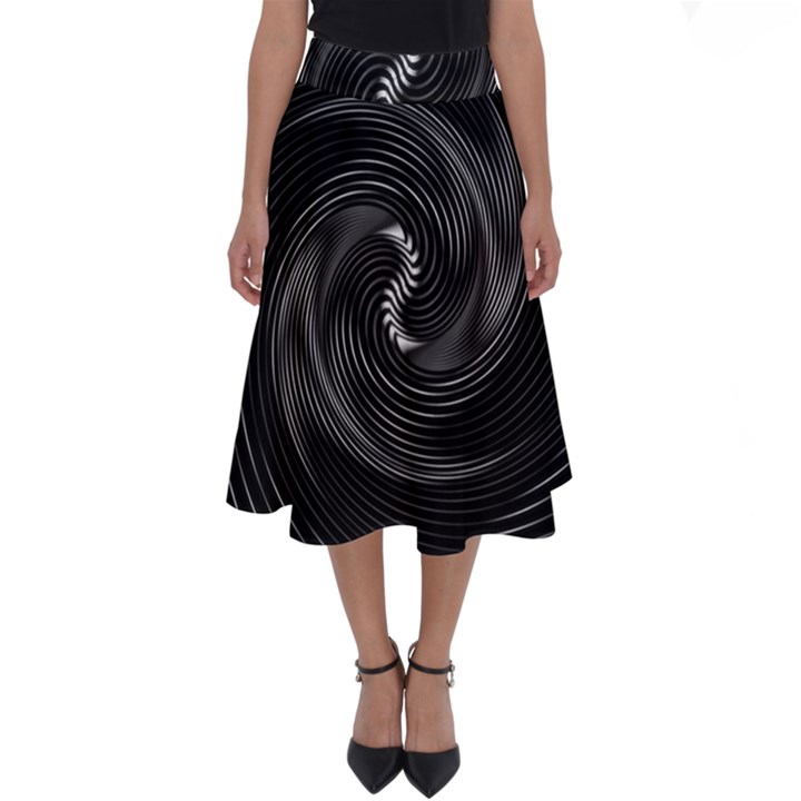 Abstract Mandala Twirl Perfect Length Midi Skirt