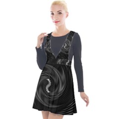 Abstract Mandala Twirl Plunge Pinafore Velour Dress by uniart180623