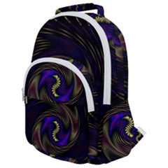 Manadala Twirl Abstract Rounded Multi Pocket Backpack by uniart180623