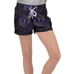 Manadala Twirl Abstract Women s Velour Lounge Shorts