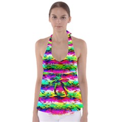 Waves Of Color Babydoll Tankini Top by uniart180623