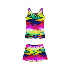 Waves Of Color Kids  Boyleg Swimsuit by uniart180623