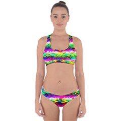 Waves Of Color Cross Back Hipster Bikini Set by uniart180623