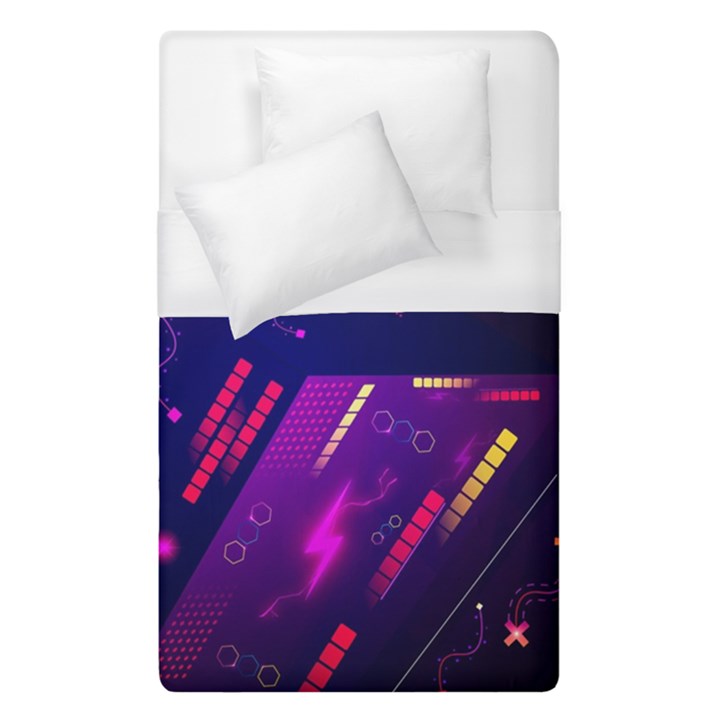 Colorful Abstract Background Creative Digital Art Colorful Geometric Artwork Duvet Cover (Single Size)